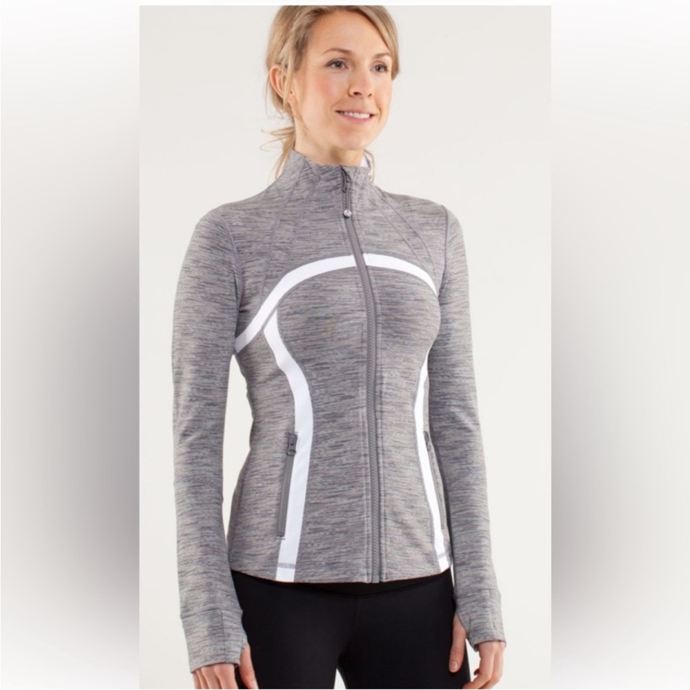 Lululemon Define Jacket Wee Are From Space Coal Fossil White Full Zip Size 8
